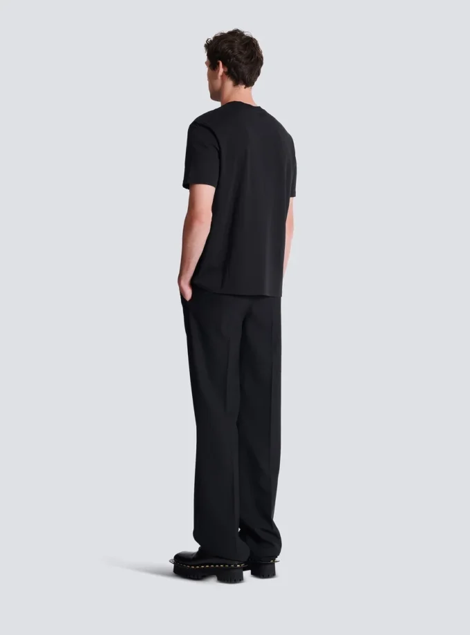 T-Shirt mit gesticktem Kristall-Sprühnebel-Effekt T-Shirt mit gesticktem Kristall-Sprühnebel-Effekt