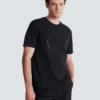 T-Shirt mit gesticktem Kristall-Sprühnebel-Effekt T-Shirt mit gesticktem Kristall-Sprühnebel-Effekt