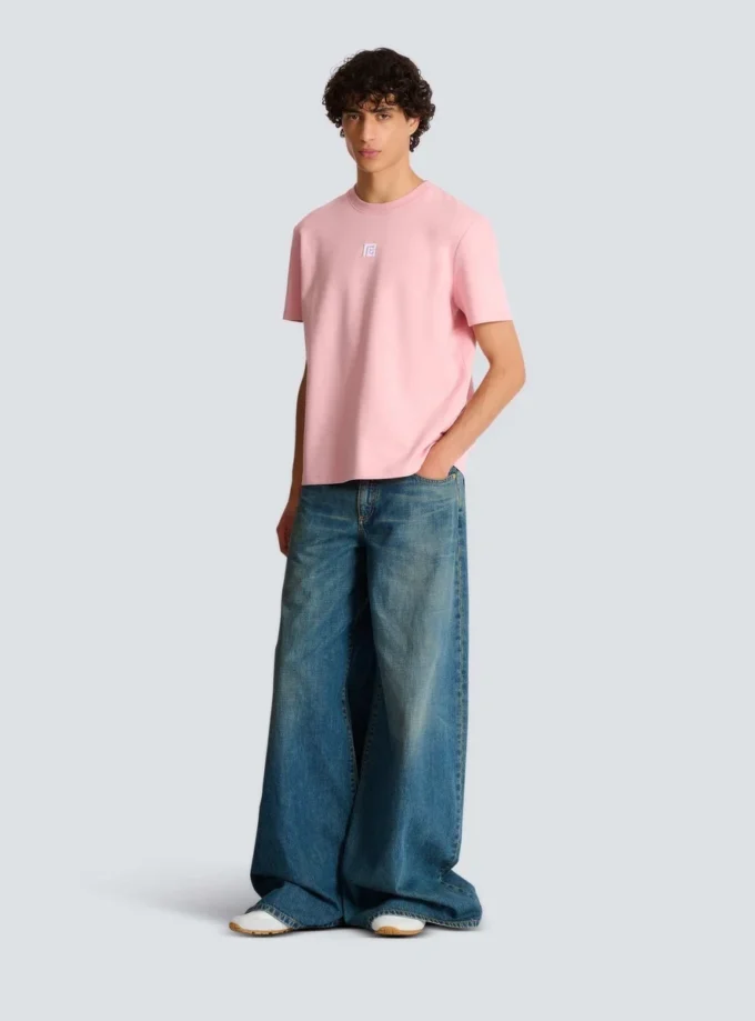 T-Shirt mit gesticktem Logo
