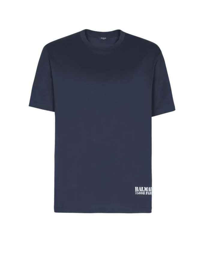 T-Shirt mit kleinem Balmain-Stempel-Print T-Shirt mit kleinem Balmain-Stempel-Print