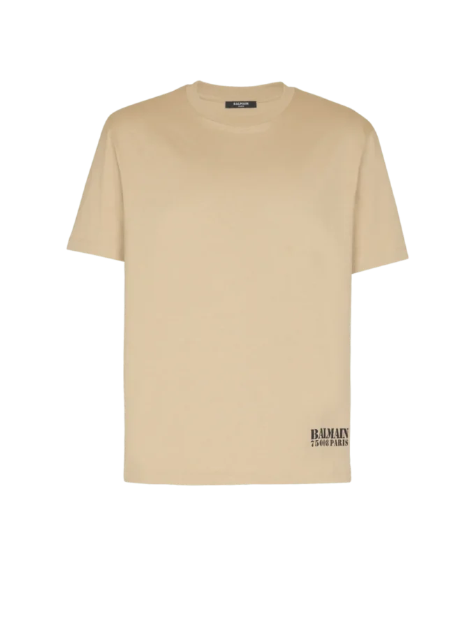T-Shirt mit kleinem Balmain-Stempel-Print T-Shirt mit kleinem Balmain-Stempel-Print