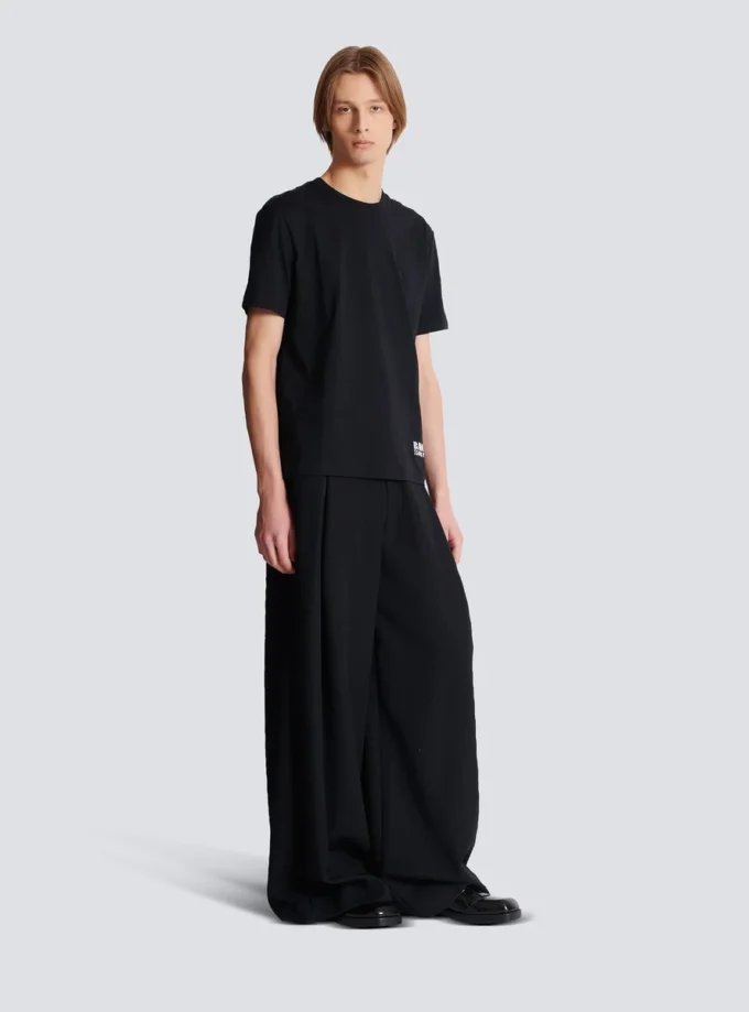 T-Shirt mit kleinem Balmain-Stempel-Print T-Shirt mit kleinem Balmain-Stempel-Print