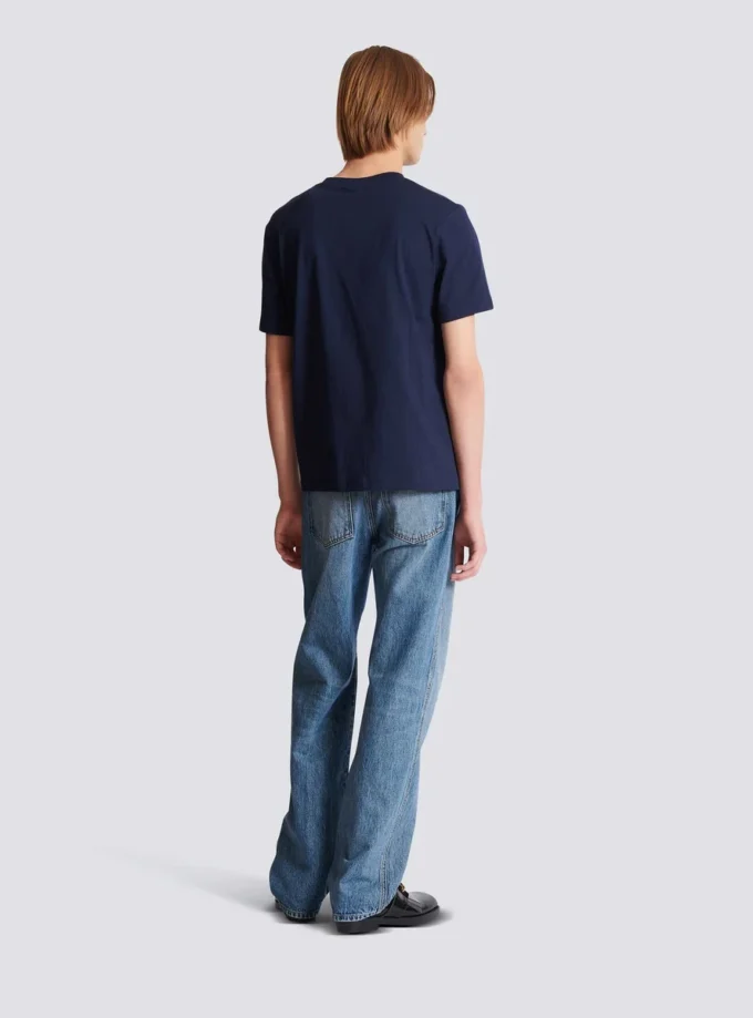 T-Shirt mit kleinem Balmain-Stempel-Print T-Shirt mit kleinem Balmain-Stempel-Print