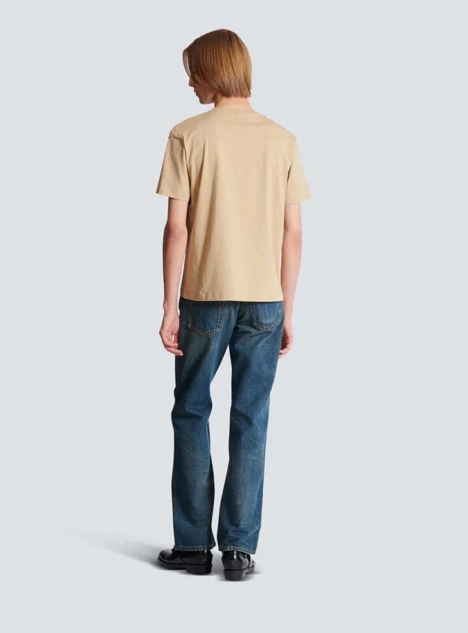 T-Shirt mit kleinem Balmain-Stempel-Print T-Shirt mit kleinem Balmain-Stempel-Print