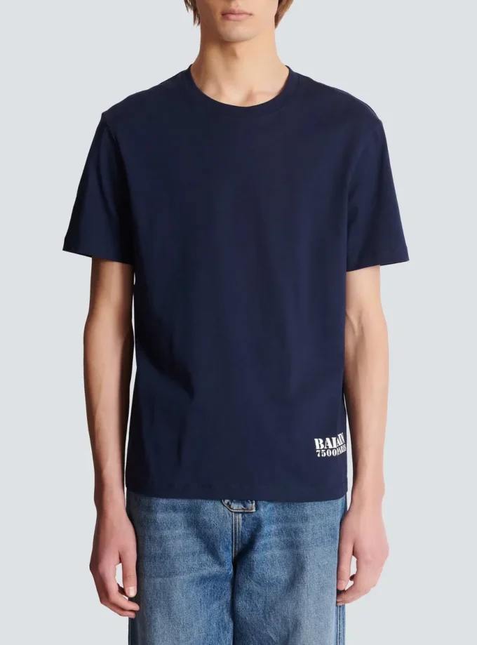 T-Shirt mit kleinem Balmain-Stempel-Print T-Shirt mit kleinem Balmain-Stempel-Print