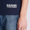T-Shirt mit kleinem Balmain-Stempel-Print T-Shirt mit kleinem Balmain-Stempel-Print