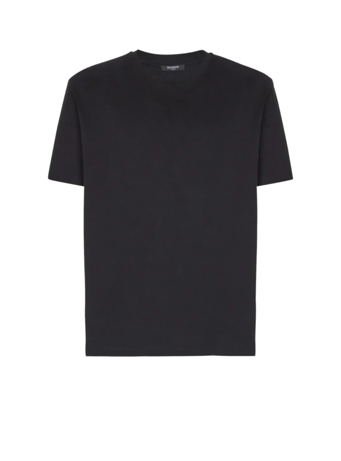 T-Shirt mit Vintage-Gel-Logo von Balmain T-Shirt mit Vintage-Gel-Logo von Balmain
