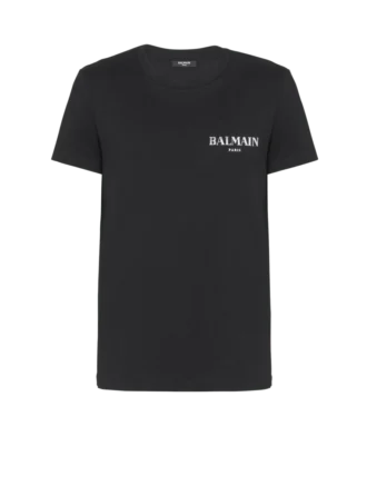T-Shirt mit Vintage-Gel-Logo von Balmain
