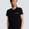 T-Shirt mit Vintage-Gel-Logo von Balmain T-Shirt mit Vintage-Gel-Logo von Balmain