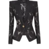 Taillierte Spitzenjacke mit 1 Knopf Taillierte Spitzenjacke mit 1 Knopf