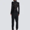 Taillierte Spitzenjacke mit 1 Knopf Taillierte Spitzenjacke mit 1 Knopf