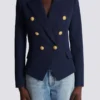 Taillierte Wolljacke mit 6 Knöpfen