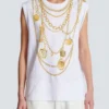 Tanktop mit Collier-Print im Trompe-l’œil-Stil