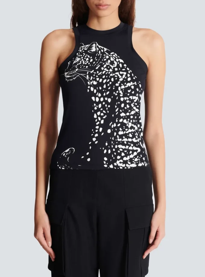 Tanktop mit Leopardenprint