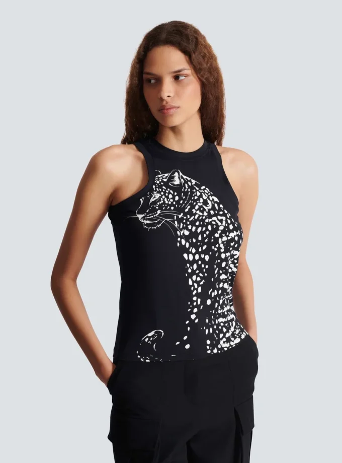 Tanktop mit Leopardenprint