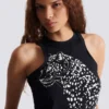 Tanktop mit Leopardenprint