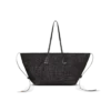 Track-Tasche aus Raffia und Kalbsleder Track-Tasche aus Raffia und Kalbsleder