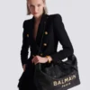 Track-Tasche aus Raffia und Kalbsleder Track-Tasche aus Raffia und Kalbsleder