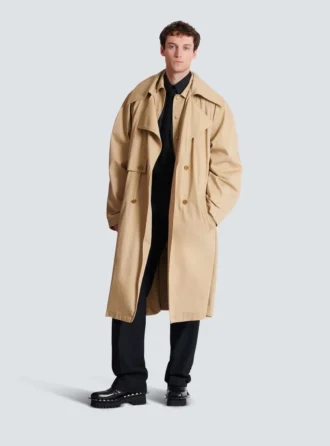 Trenchcoat aus Baumwoll-Canvas