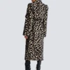 Trenchcoat mit Gürtel aus Jacquard mit Leopardenmuster Trenchcoat mit Gürtel aus Jacquard mit Leopardenmuster