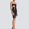 Trägerloses Kleid aus Lammleder Trägerloses Kleid aus Lammleder
