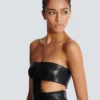 Trägerloses Kleid aus Lammleder Trägerloses Kleid aus Lammleder