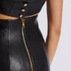 Trägerloses Kleid aus Lammleder Trägerloses Kleid aus Lammleder