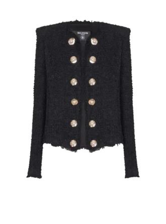 Tweedjacke mit durchgehendem Saum
