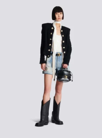 Tweedjacke mit durchgehendem Saum