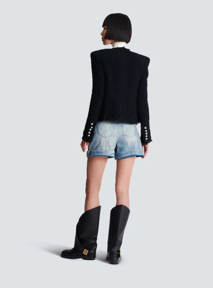 Tweedjacke mit durchgehendem Saum Tweedjacke mit durchgehendem Saum