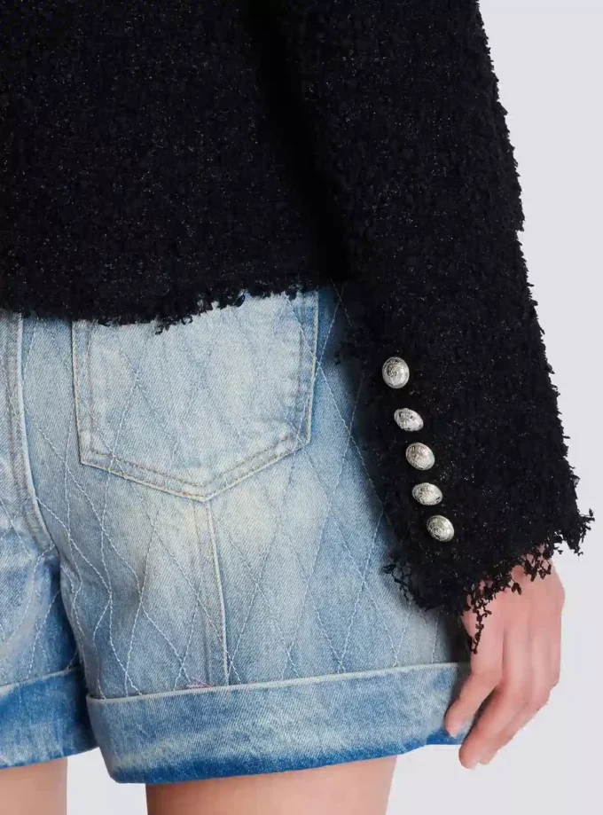 Tweedjacke mit durchgehendem Saum Tweedjacke mit durchgehendem Saum