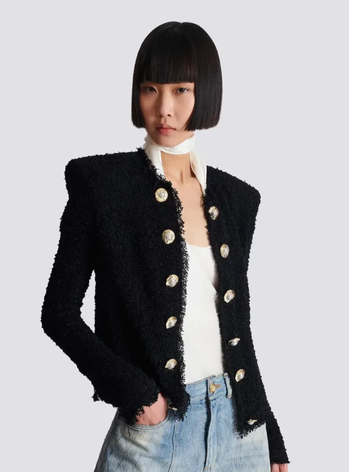 Tweedjacke mit durchgehendem Saum Tweedjacke mit durchgehendem Saum