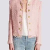 Tweedjacke mit durchgehender Paillettenverzierung