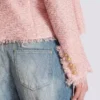 Tweedjacke mit durchgehender Paillettenverzierung