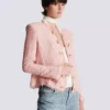 Tweedjacke mit durchgehender Paillettenverzierung