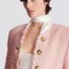 Tweedjacke mit durchgehender Paillettenverzierung