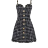 Tweedkleid mit Kettenträgern