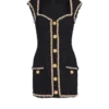 Tweedkleid mit Perlenbesatz Tweedkleid mit Perlenbesatz