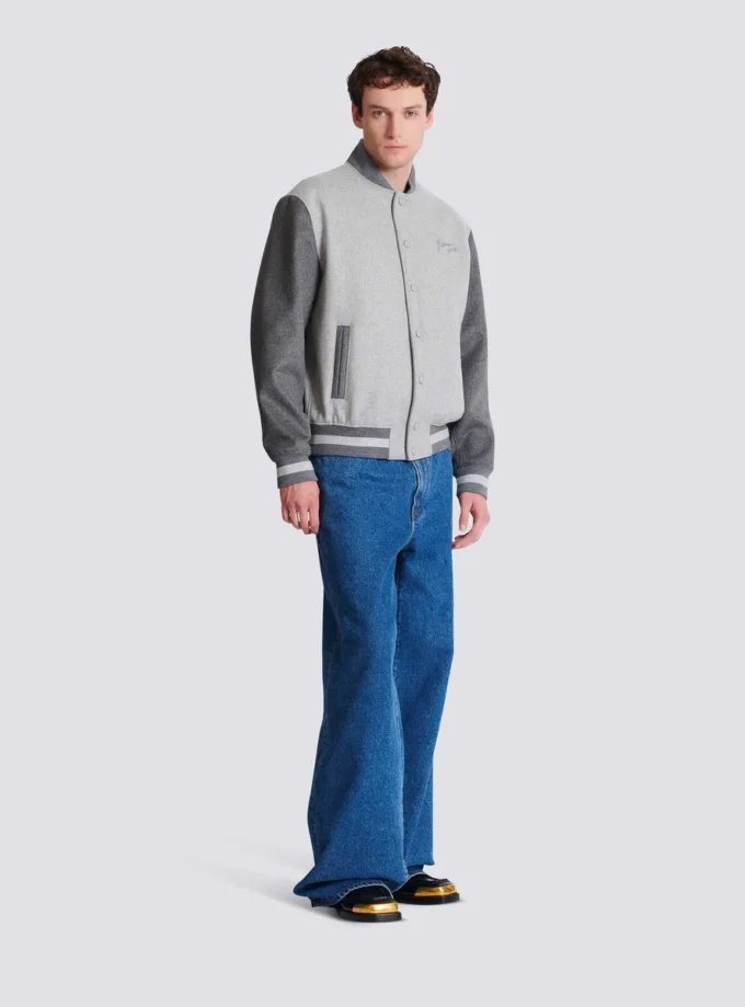 Varsity-Jacke aus Wolle und Kaschmir Varsity-Jacke aus Wolle und Kaschmir
