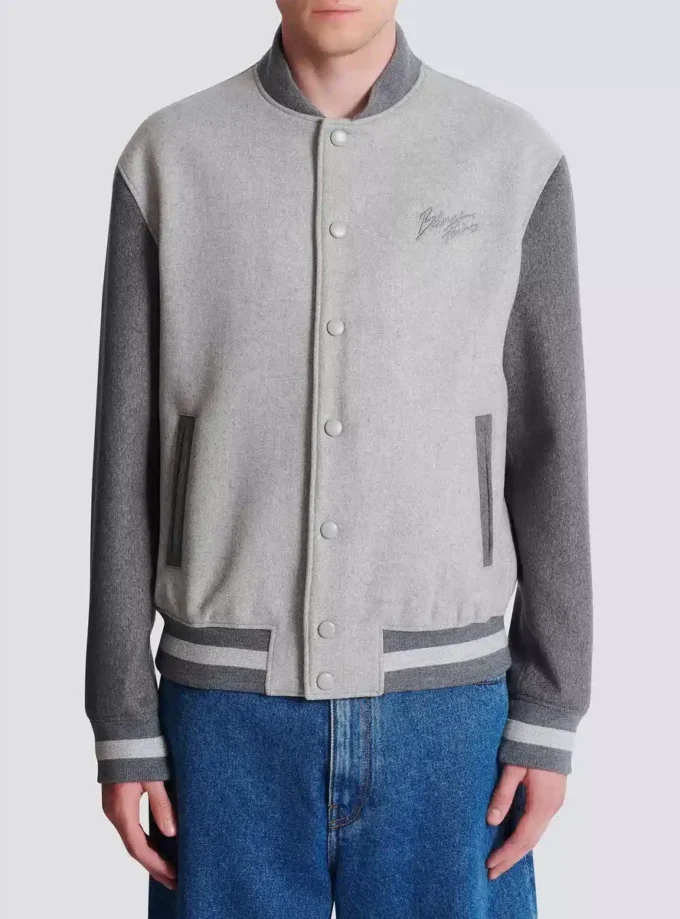 Varsity-Jacke aus Wolle und Kaschmir Varsity-Jacke aus Wolle und Kaschmir