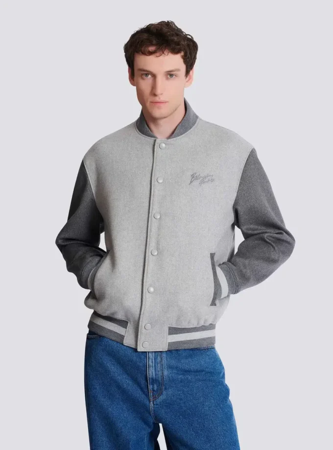 Varsity-Jacke aus Wolle und Kaschmir Varsity-Jacke aus Wolle und Kaschmir