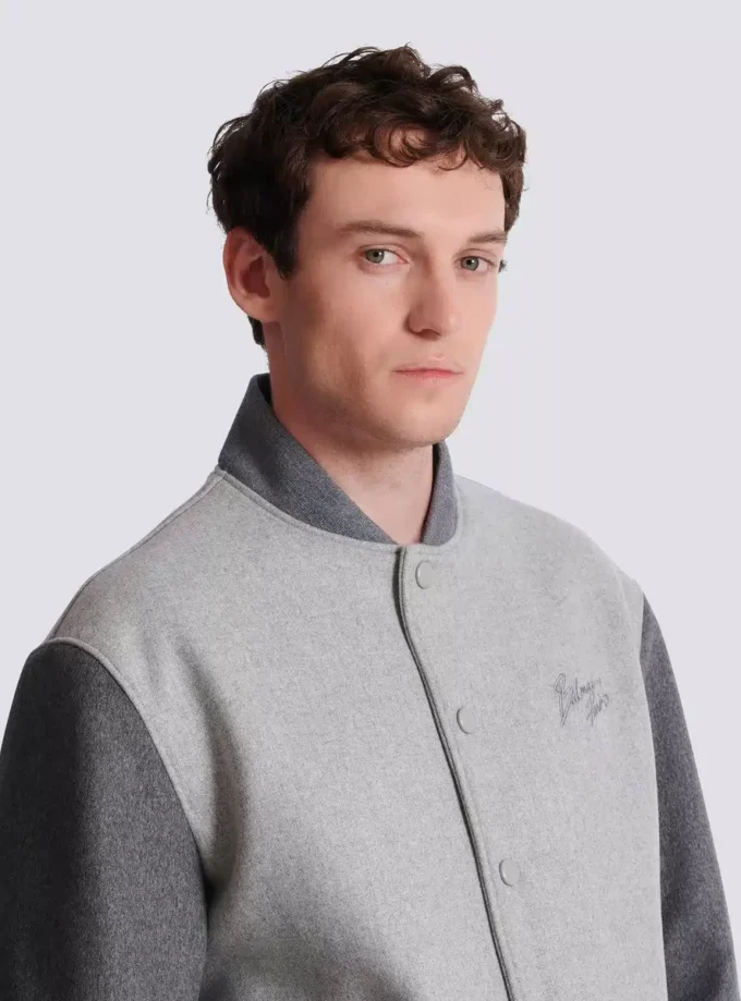 Varsity-Jacke aus Wolle und Kaschmir Varsity-Jacke aus Wolle und Kaschmir