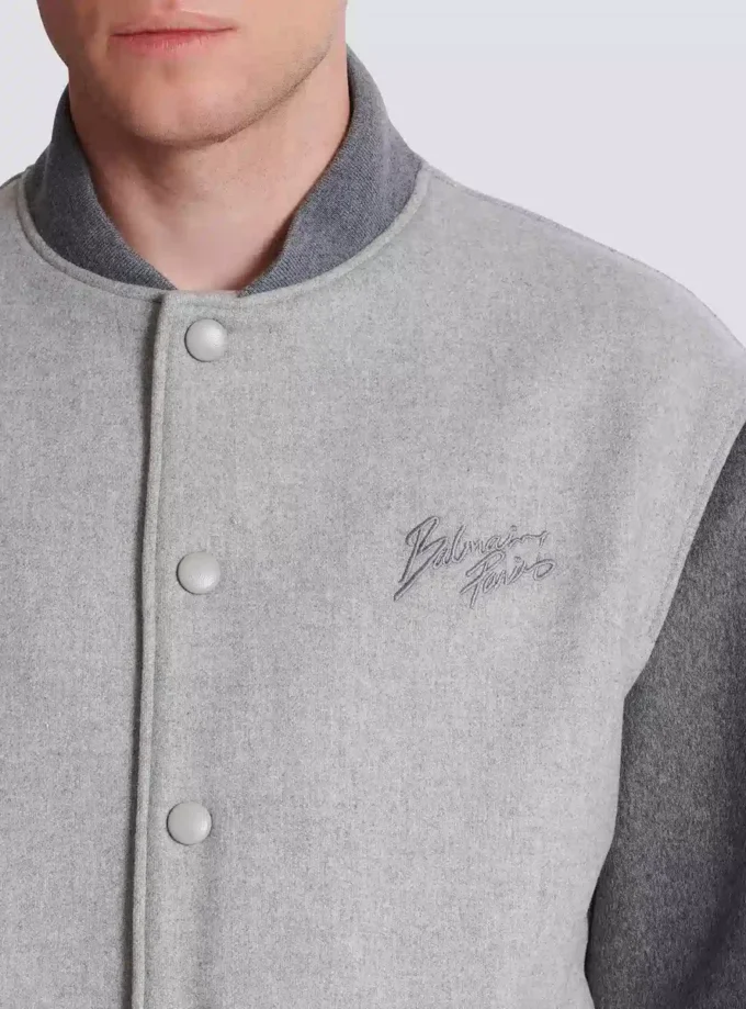 Varsity-Jacke aus Wolle und Kaschmir Varsity-Jacke aus Wolle und Kaschmir