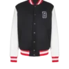 Varsity-Jacke aus Wolle und Kunstleder Varsity-Jacke aus Wolle und Kunstleder