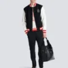 Varsity-Jacke aus Wolle und Kunstleder Varsity-Jacke aus Wolle und Kunstleder