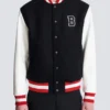 Varsity-Jacke aus Wolle und Kunstleder Varsity-Jacke aus Wolle und Kunstleder