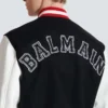 Varsity-Jacke aus Wolle und Kunstleder Varsity-Jacke aus Wolle und Kunstleder