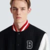 Varsity-Jacke aus Wolle und Kunstleder Varsity-Jacke aus Wolle und Kunstleder
