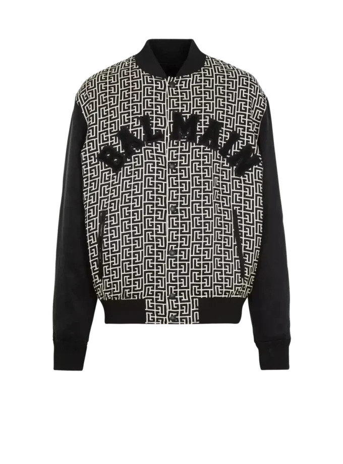Varsity-Jacke mit Monogramm und Aufnähern Varsity-Jacke mit Monogramm und Aufnähern