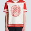 Varsity-T-Shirt mit Balmain Écusson-Print Varsity-T-Shirt mit Balmain Écusson-Print